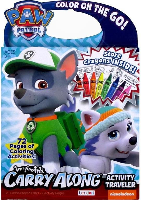 Bendon BDN36323 Carry Along Traveler w/Crayons Paw Patrol