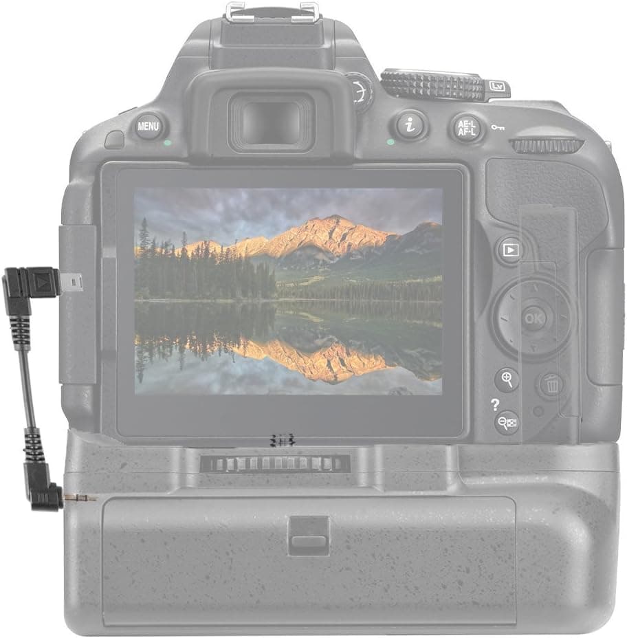 Neewer Transferring Cable Connection Cable Release for Battery Grip MB-D31 MB-D51,for Nikon D3100 D3200 D5100 D5200 D5300 SLR Camera