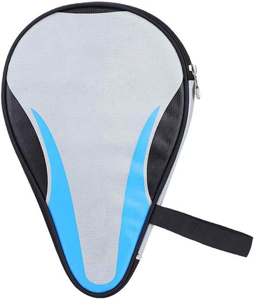 Table Tennis Racket Case, Professional Table Tennis Paddle Cover Bat Bag Waterproof Dustproof Full Protection (Blue)