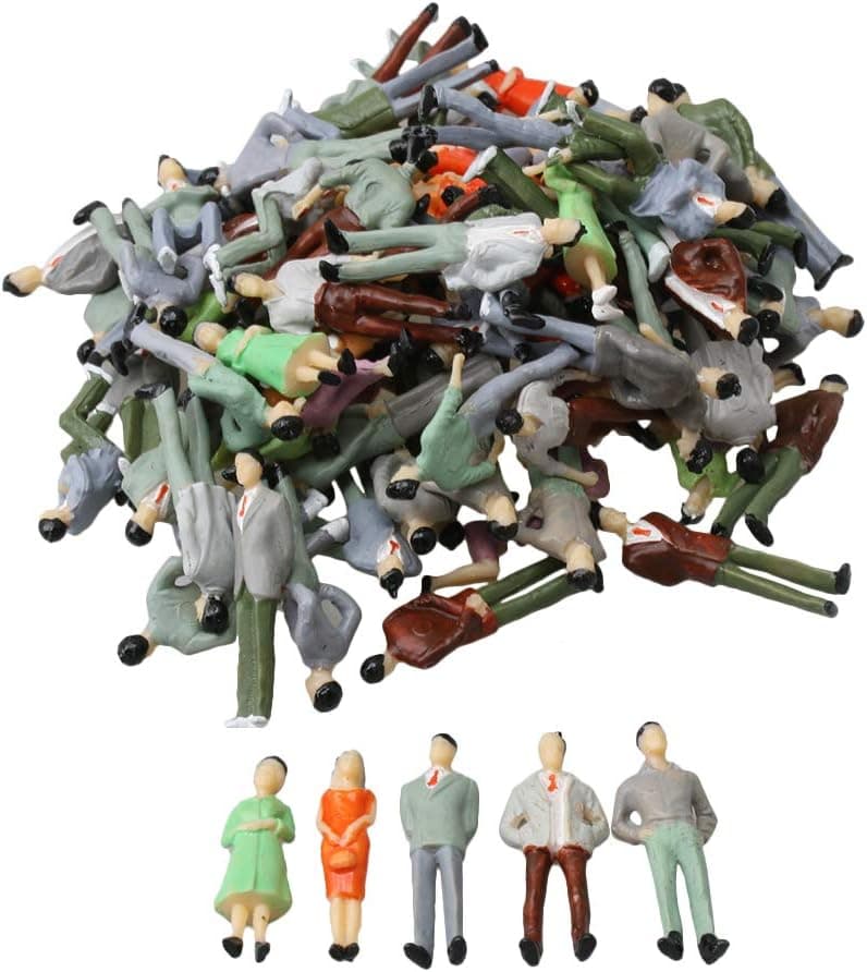 100PCS Colorful Model 1:50 People Figure for Sand Table Layout Scenery