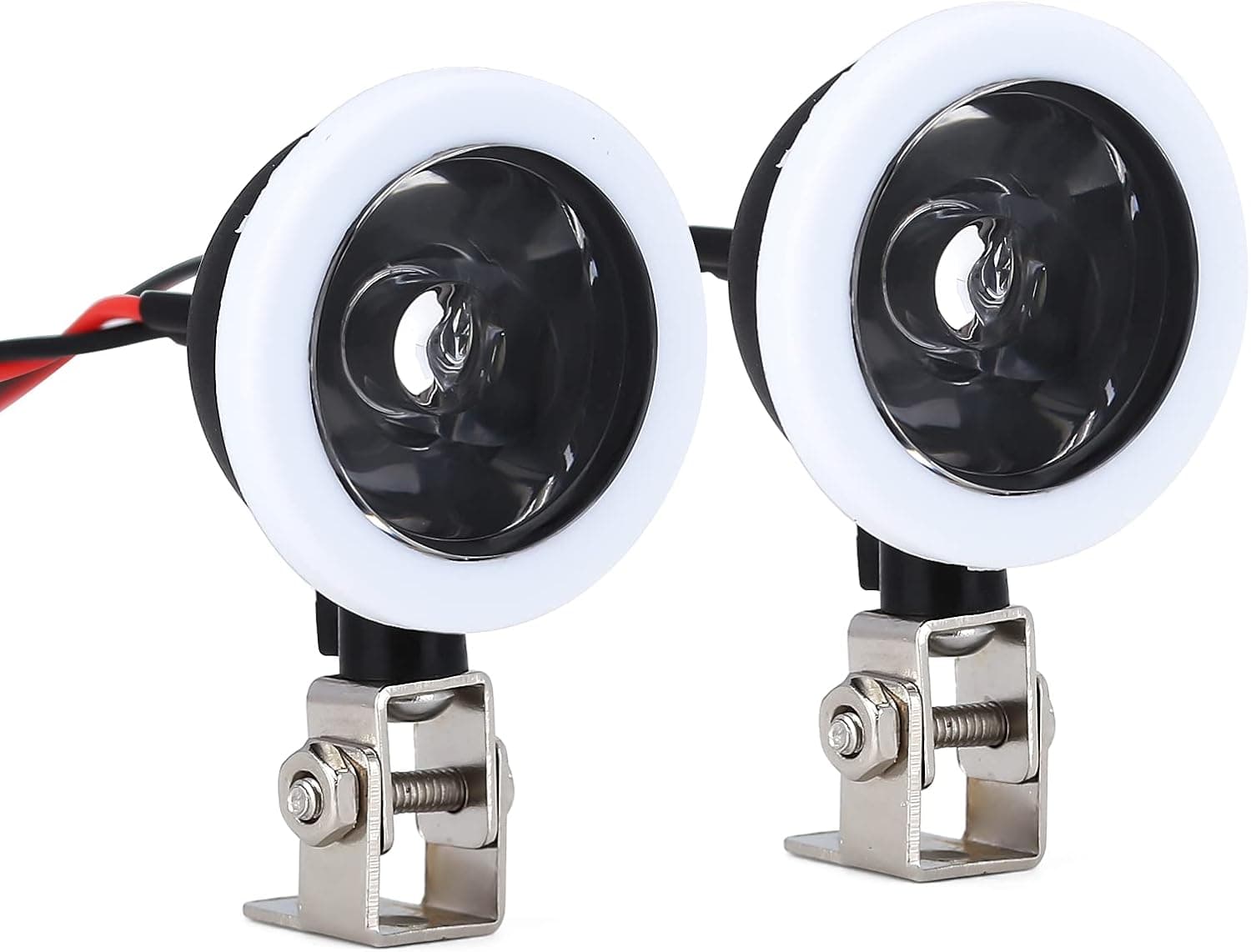 HOTSTORM RC Headlights RC Car LED Lights 2pcs Spotlight for 1/10 RC Crawler TRX4 TRX6 Axial SCX10 90046 Redcat Gen8 (Circular)