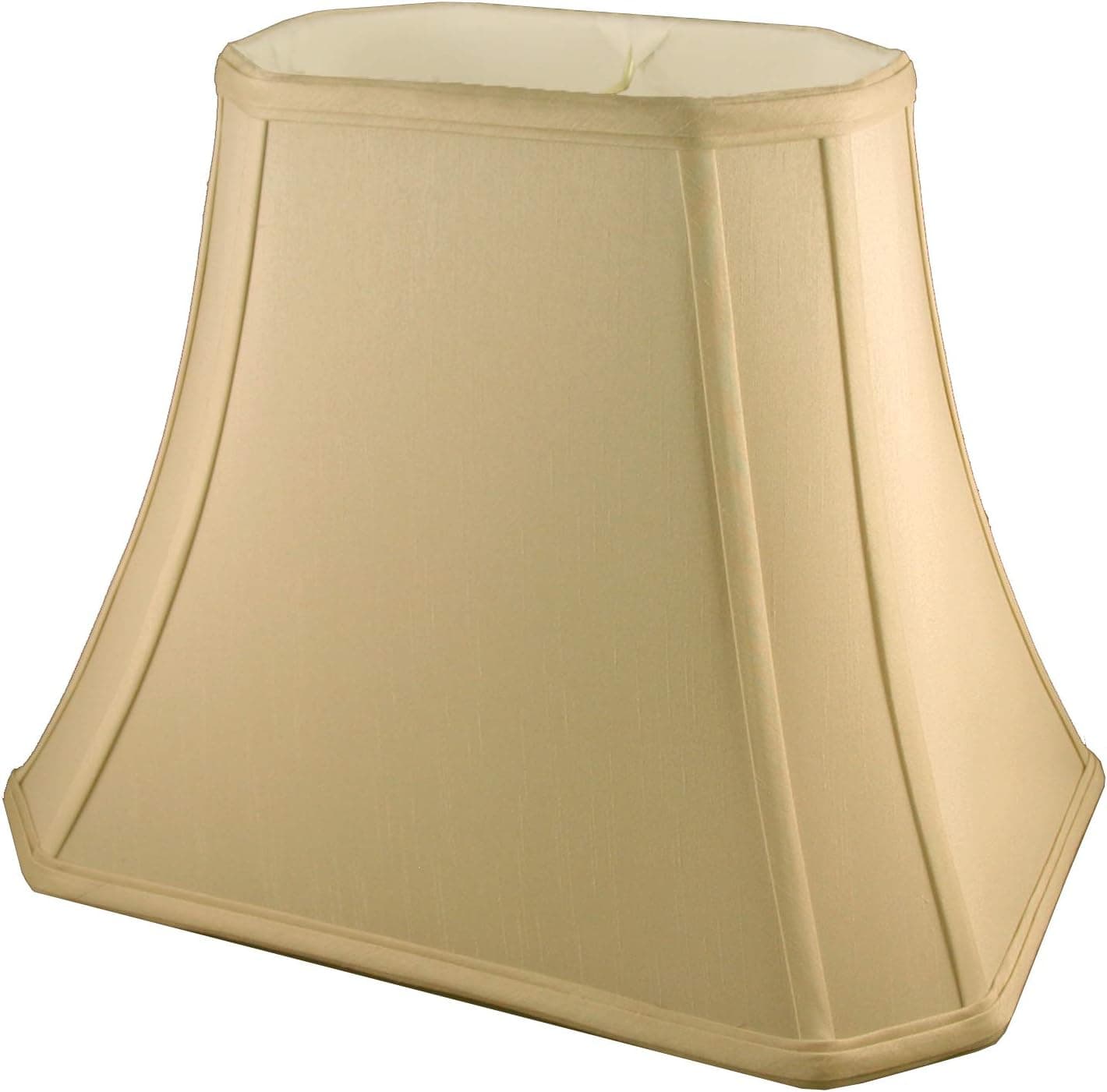 American Pride (8"x11") x (13"x18") x 14.5" Rectangle Soft Shantung Tailored Lampshade, Honey
