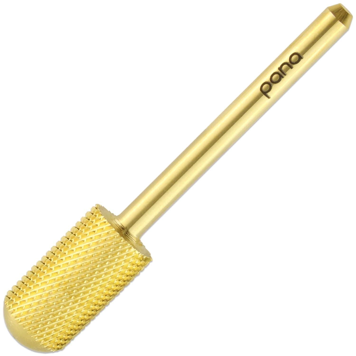 USA Pana 3/32" Safety Nail Carbide - Smooth Round Top Large Barrel Head for Electric Dremel Drill Machine - Grit Size: (4XC, 3XC, 2XC, XC, C, M, F, XF) (Fine (F) GOLD)
