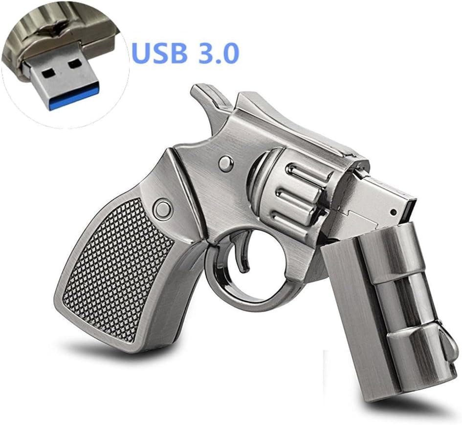 WooTeck 32GB Metal Revolver Gun USB 3.0 Flash Drive Livid
