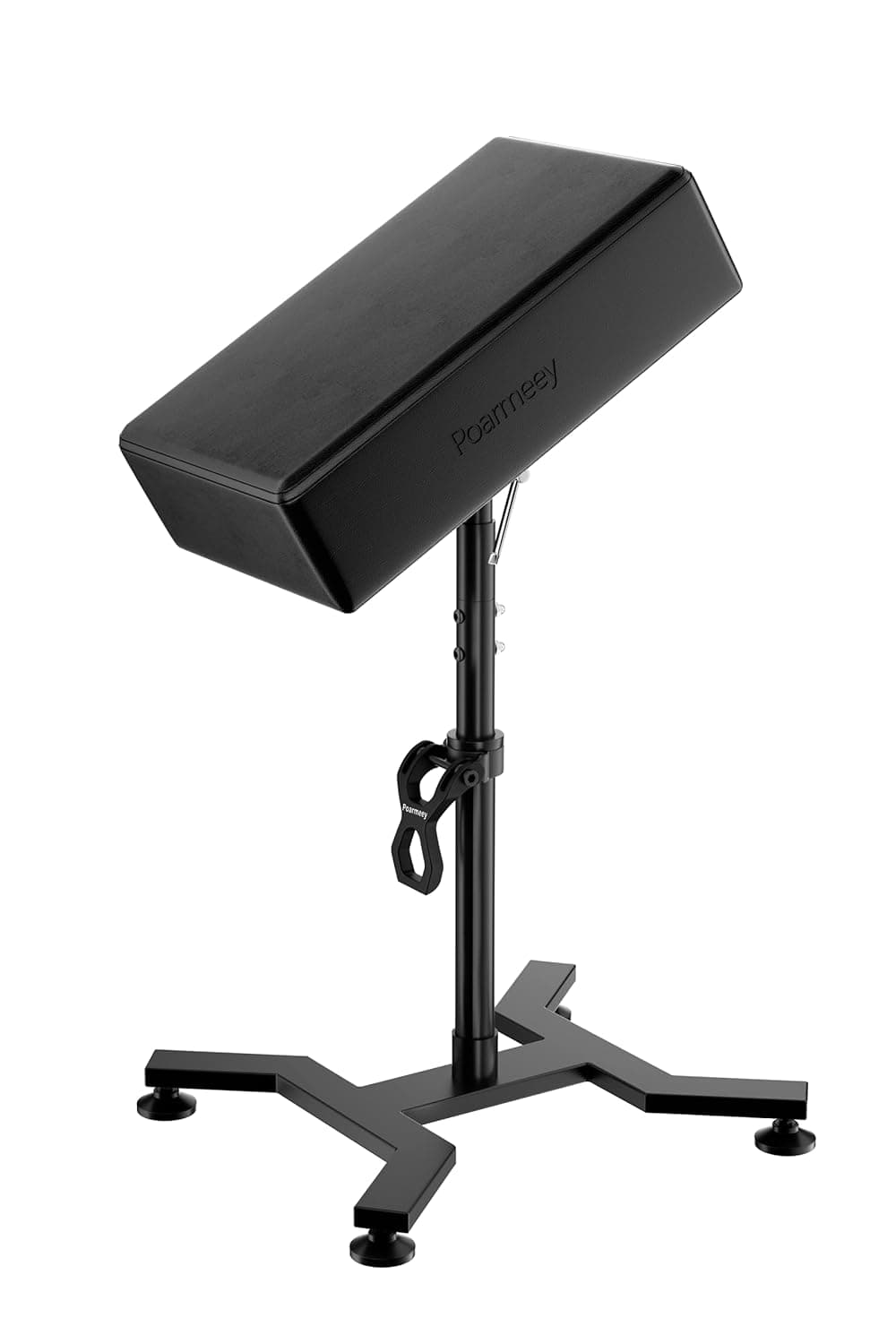 Tattoo Armrest/Legrest Portable Frame 11 cm Leather Wrapped Thick Foam Panel, 360° Rotating + 90° Tilting Non-Slip Silent Wheel Adjustable Height Bracket Tattoo Studio