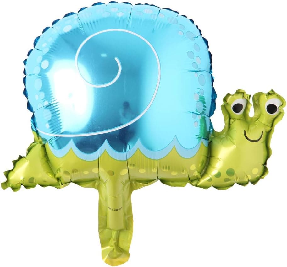 Mini Animal Head Foil Balloon, Zoo Inflatable Air Ballon Baby Shower Happy Birthday Party Decorations Supplies Kids Gifts (Mini Snail)