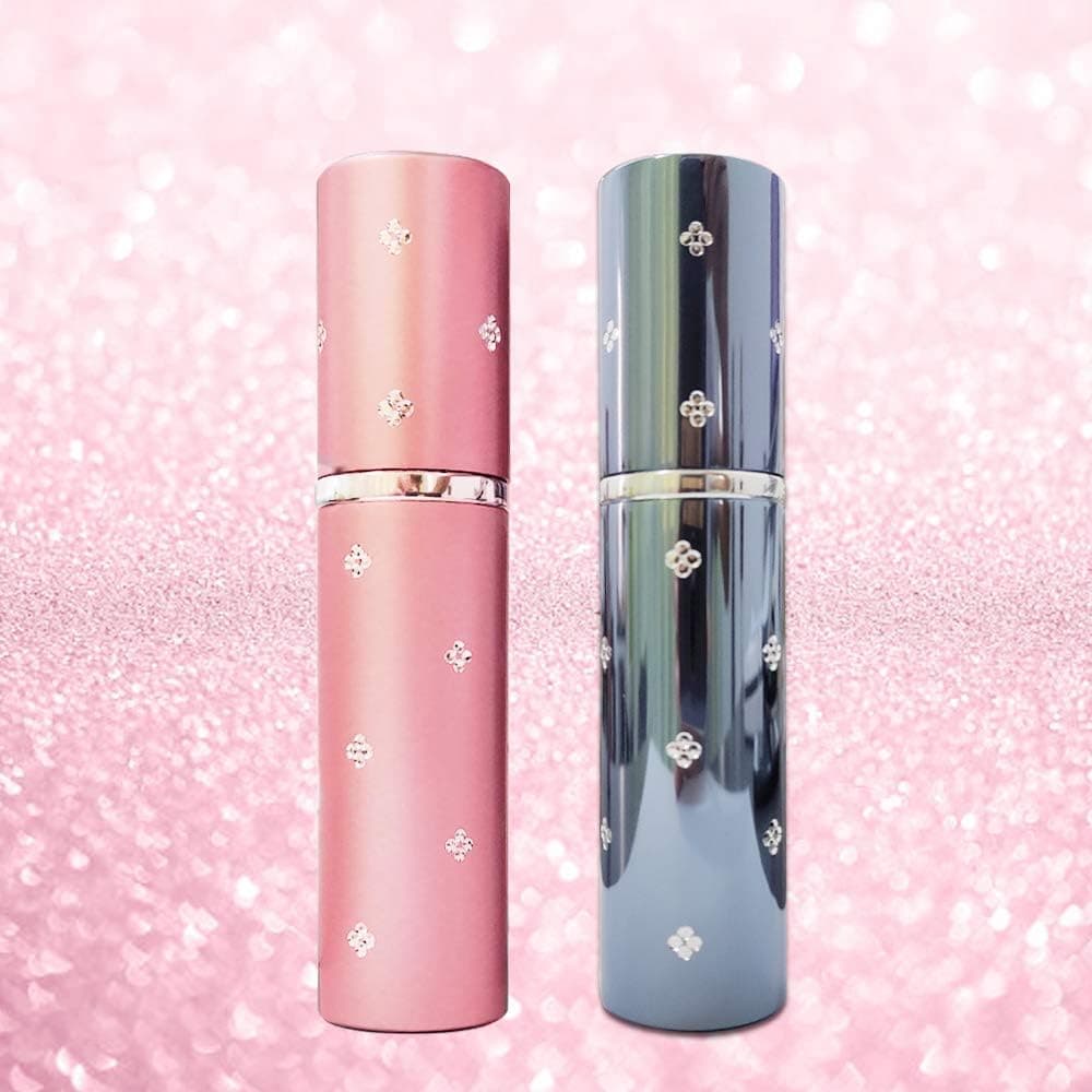 Perfume bottle atomizer spray bottle (2 color set) travel portable convenient refill container 10ml