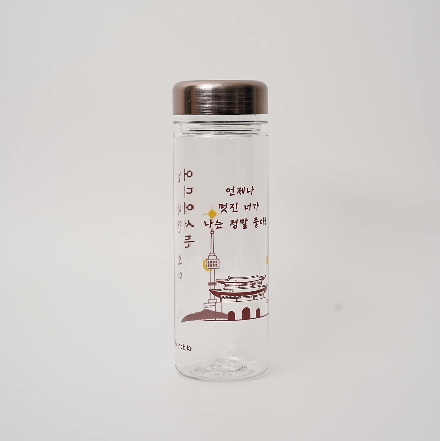 JH PROJECT.KR 16oz water bottle with Tritan, BPA free, Korean letter Seoul ver, Wide mouth & Compatible lid