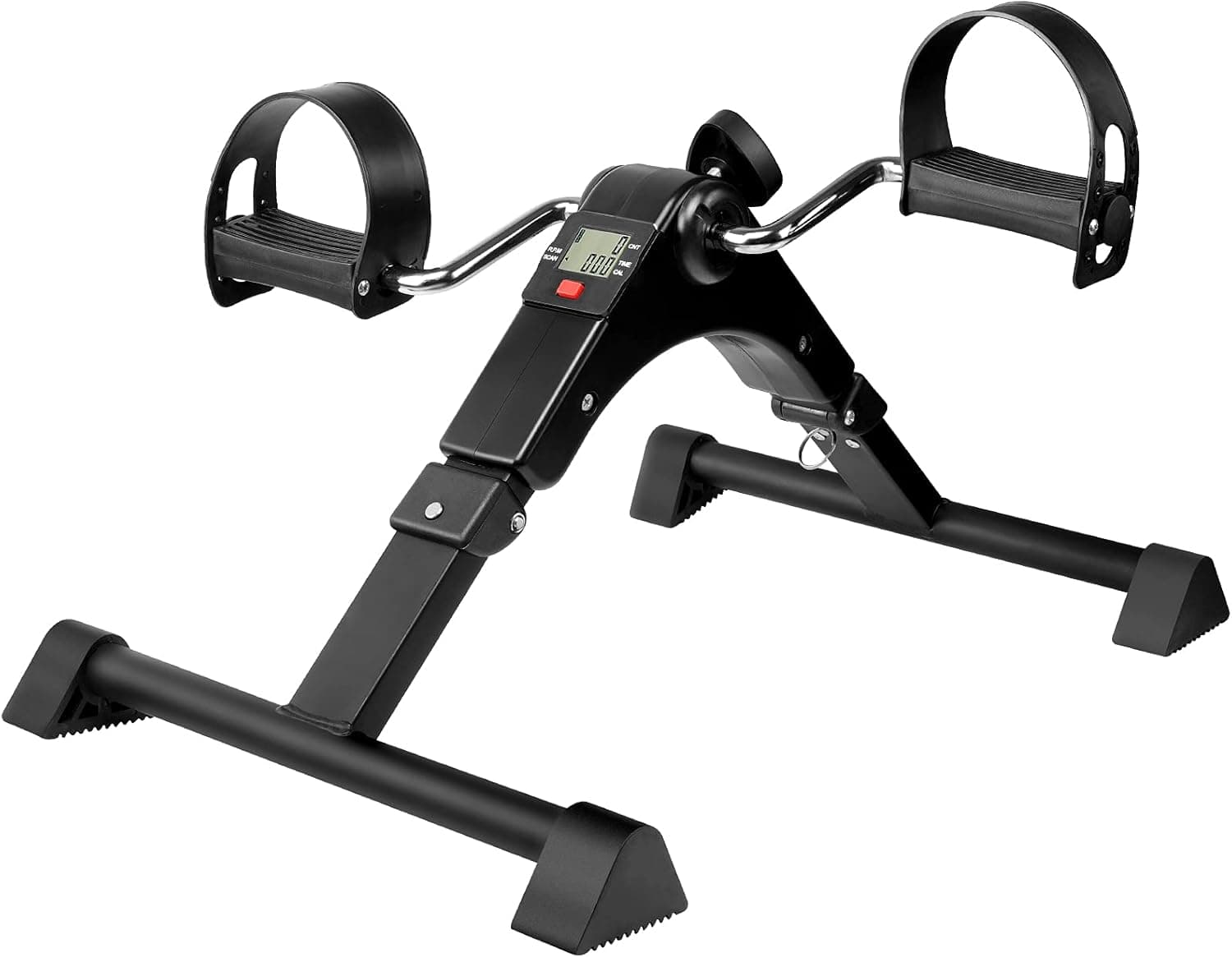 Pedal Exerciser Stationary Under Desk Mini Exercise Bike Peddle with LCD Display, Legs & Arms Portable Cycle for Office Home Women Men Seniors