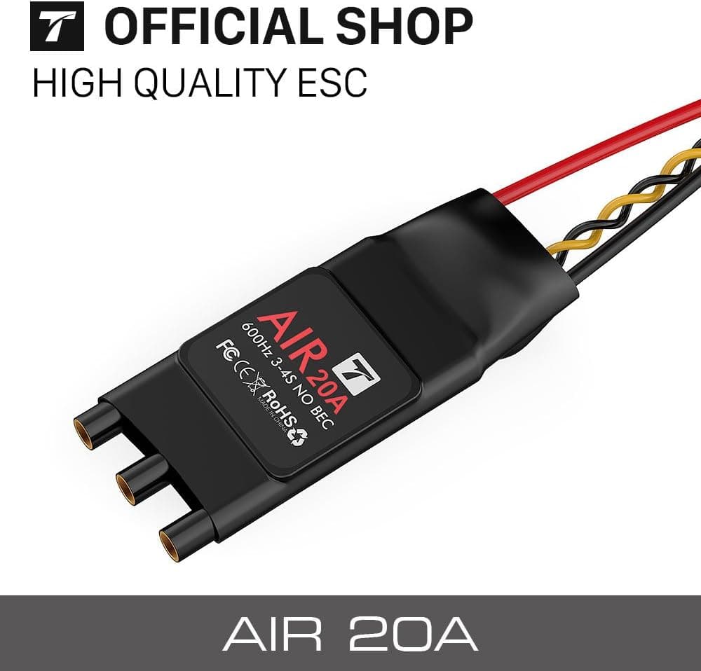 T-Motor AIR 20A 3-4S 600Hz No BEC ESC for Multirotor Aircraft