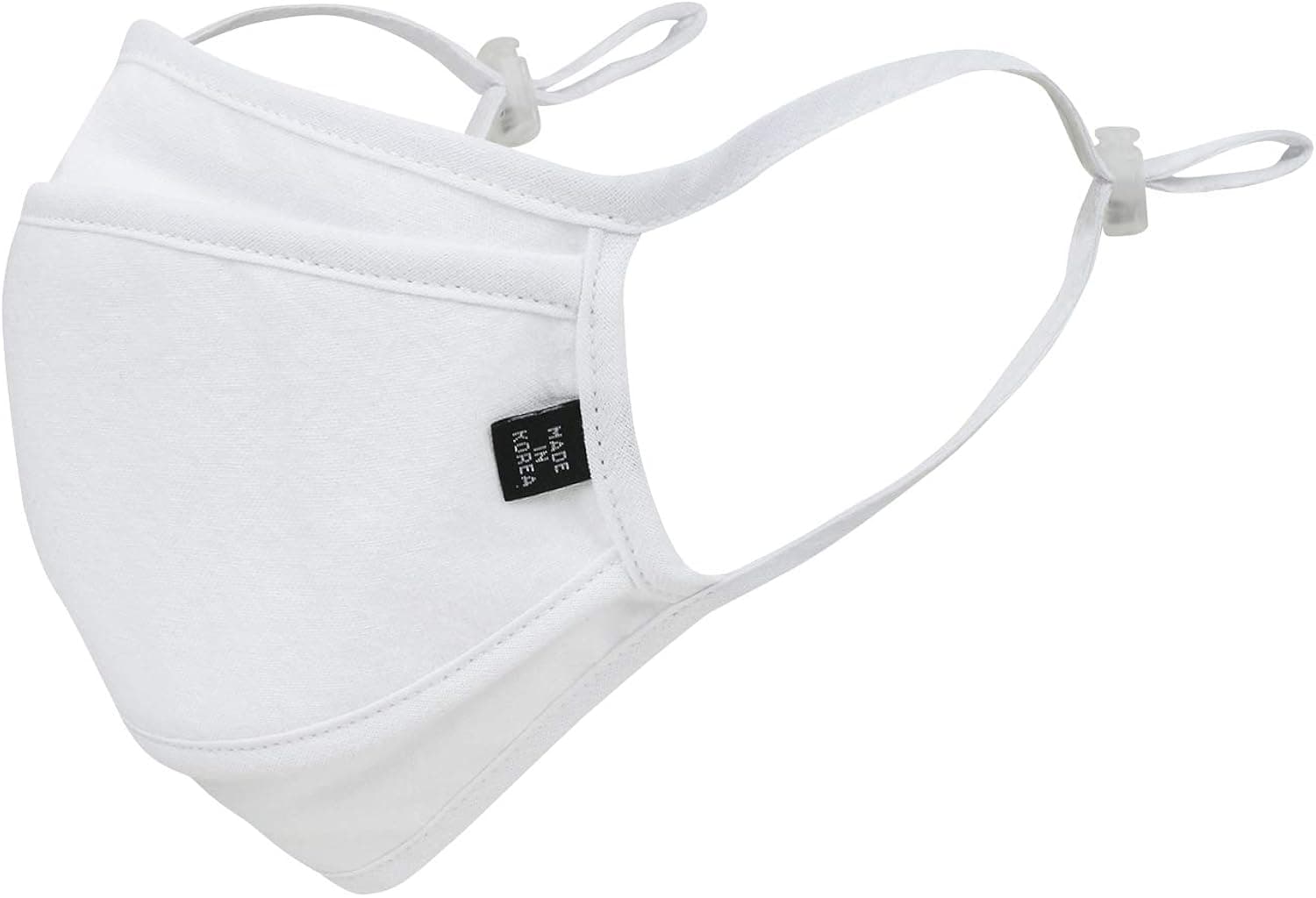 ililily Cotton Solid Color Reusable Face Cover Sewn-in Filter Fashion Shield