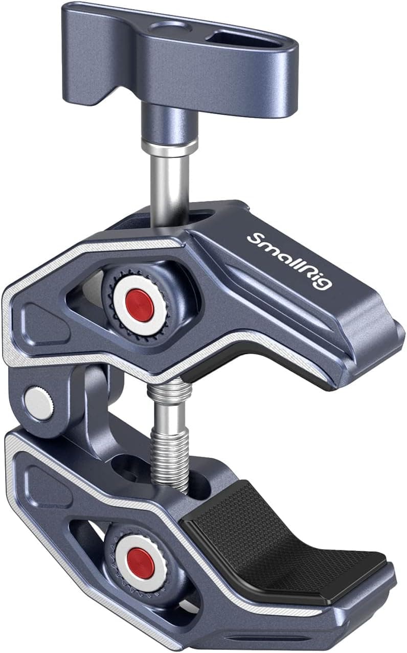 SMALLRIG Crab-Shaped Clamp with 1/4"-20, 3/8"-16 Threaded Holes , Payload 7.7lbs/3.5kg, for Most Photographic Accessories - 3755