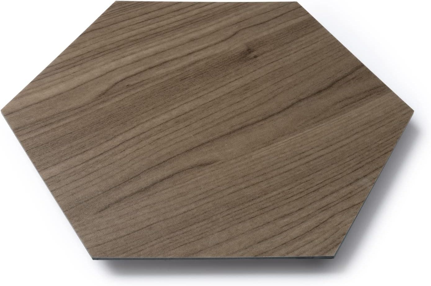 Lucida Surfaces Luxury Vinyl Floor Tiles | Glue Down Adhesive Flooring | Wood Look Hexagon Shaped Tile | MosaiCore | Single Sample Tile