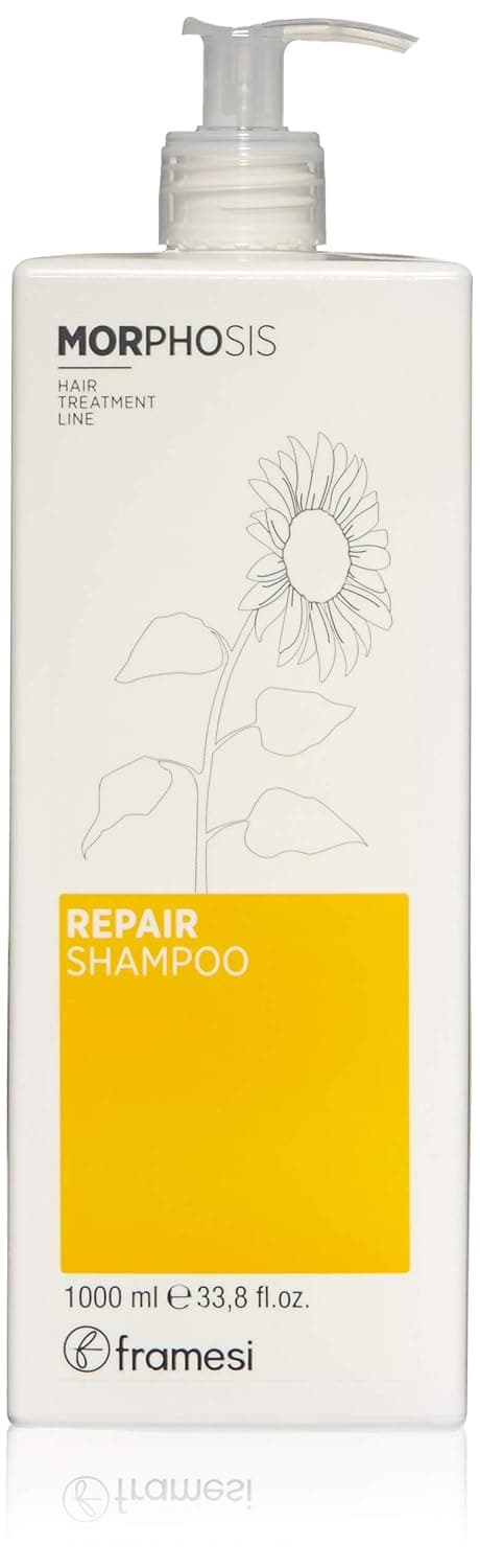 Framesi Morphosis Repair Shampoo, 33.8 fl oz, Shampoo for Color Treated Hair with Sunflower Oil