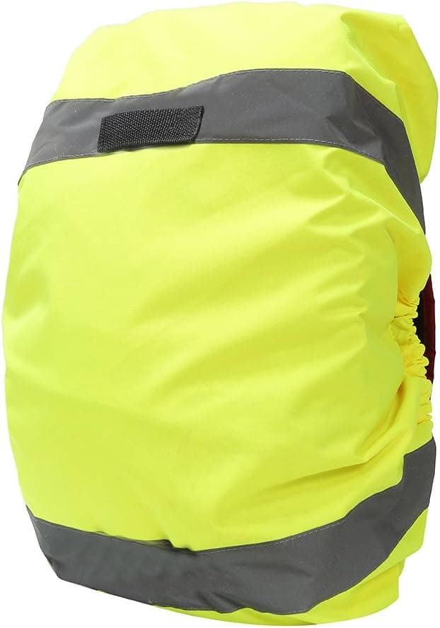 AYKRM Reflective Backpack Cover, Rucksack Cover, Bag Rain Cover, High Visibility, Waterproof, Rainproof, Ideal for Cycling and Running (Yellow, 20-40L)