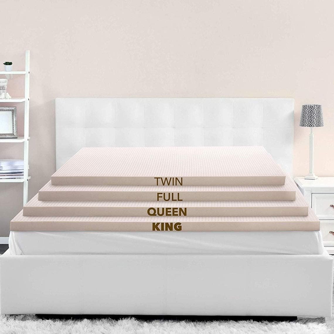 Grifil Zero Natural Organic Latex Mattress Topper (Global Organic Latex Standard) Twin Full Queen King Size (3" King, Firm)
