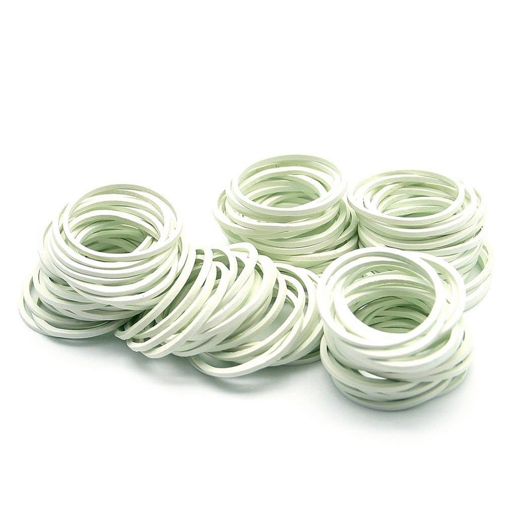 So Beauty Pack of 100 Small White Rubber Bands for Styling, Kids Hair, Braids Hair, Dreadlocks, Babies, Hair Twists