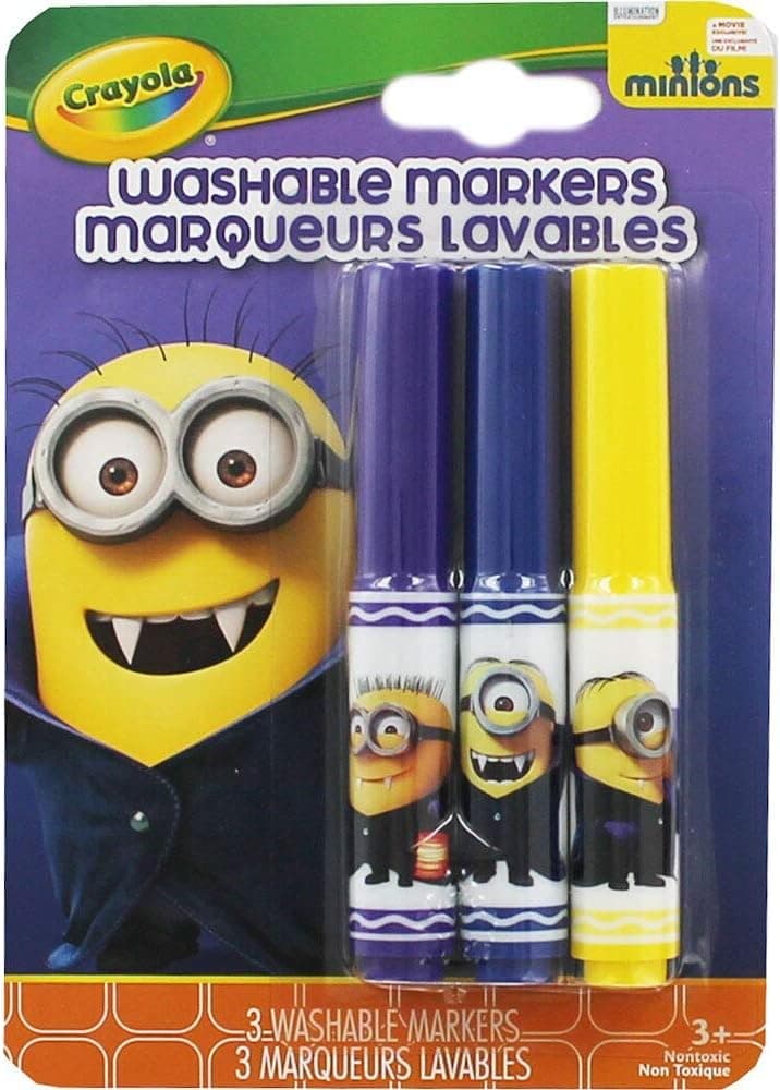 Crayola Minions Gone Batty 3Count Washable Pip-Squeaks Markers