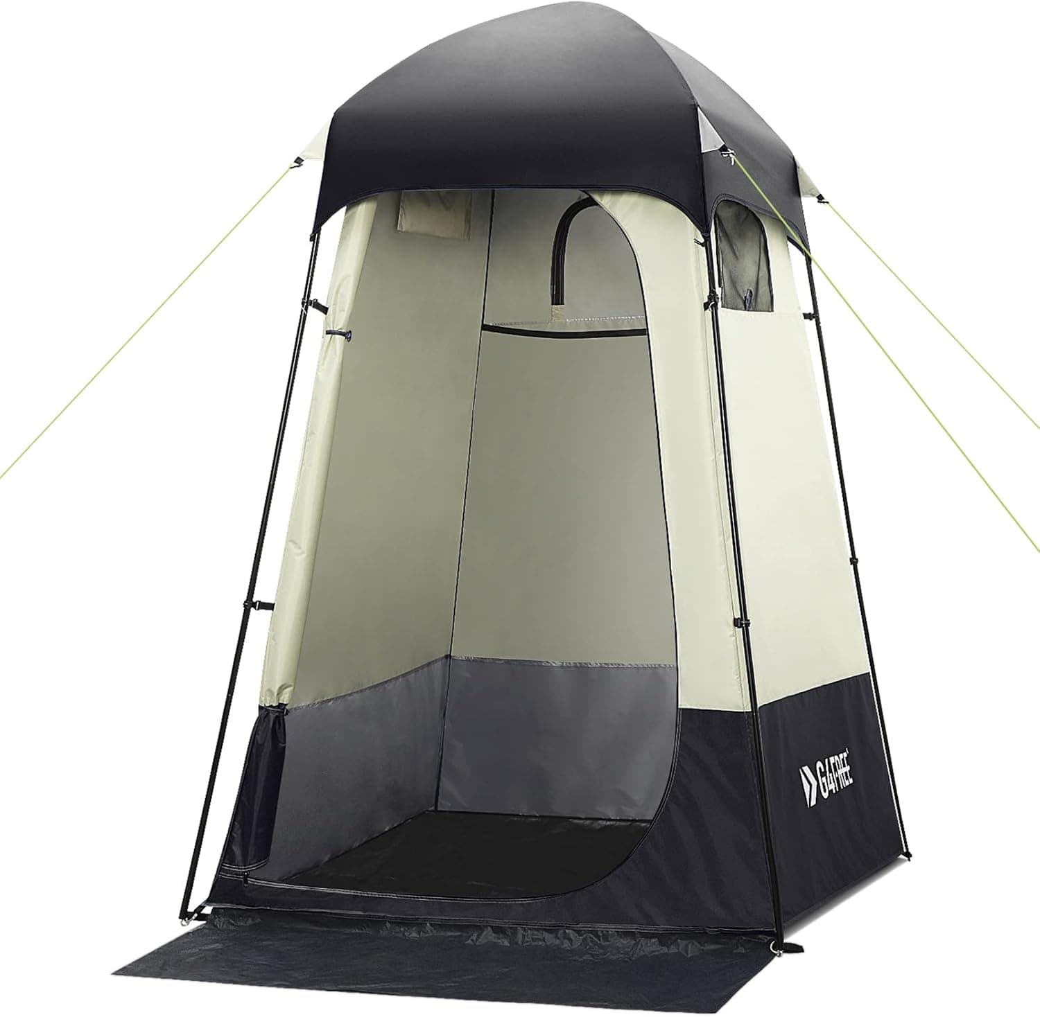 G4Free Large Outdoor Privacy Shower Tent, 7.5FT Portable Camping Easy Set Up Deluxe Shelter Tent Dressing Changing Room with Carry Bag, Camp Toilet