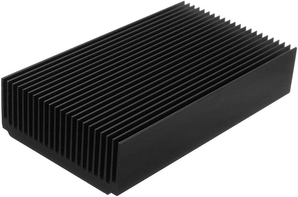 Aluminum Large Heatsink 4.72'' x 2.72'' x 1.06'' inch /120 x 69 x 27 mm Heat Sink Cooling Black Oxide Radiator 22 Fin for Computer LED Power