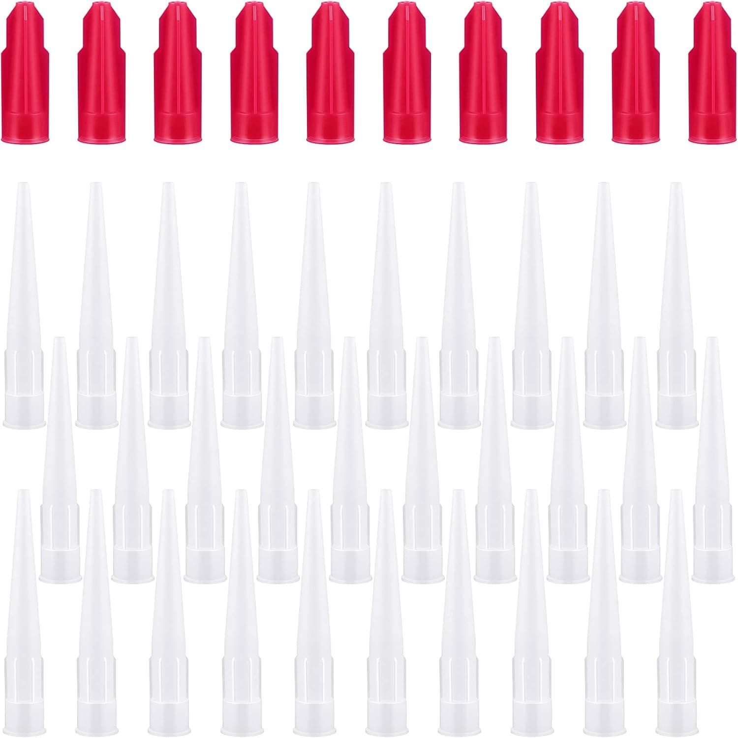 40 Pieces Caulk Extension Nozzle Plastic Caulk Nozzles Caulk Gun Replacement Caulk Saving Cover Caulk Nozzles Applicator Replacement Extension Tool Supplies Applied in The Construction