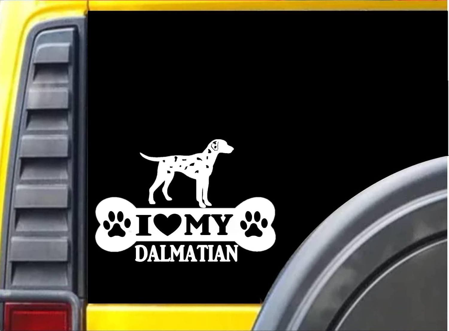 EZ-STIK Dalmatian Bone Sticker L067 8 inch Dog Decal