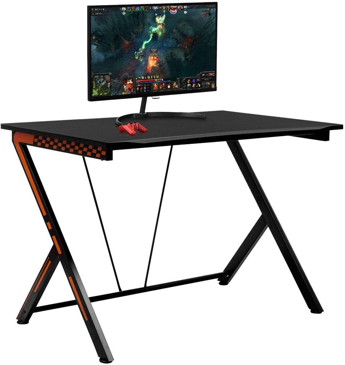 Tangkula Gaming Desk PC Computer Desk, Home Office Study Writing Table for Small Space, Black Gamer Workstation