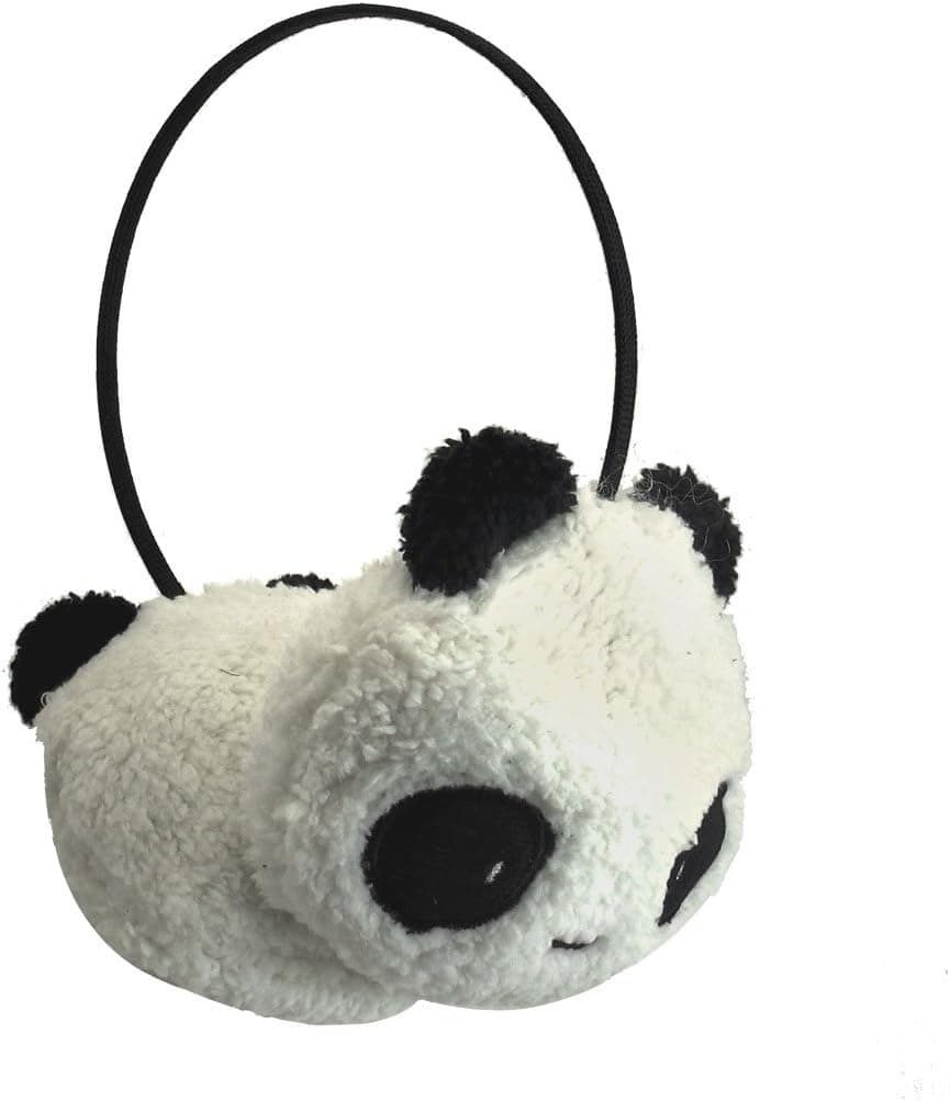 Gilrs Black White Small Panda Design Pad Fluffy Ear Warmer Earmuffs