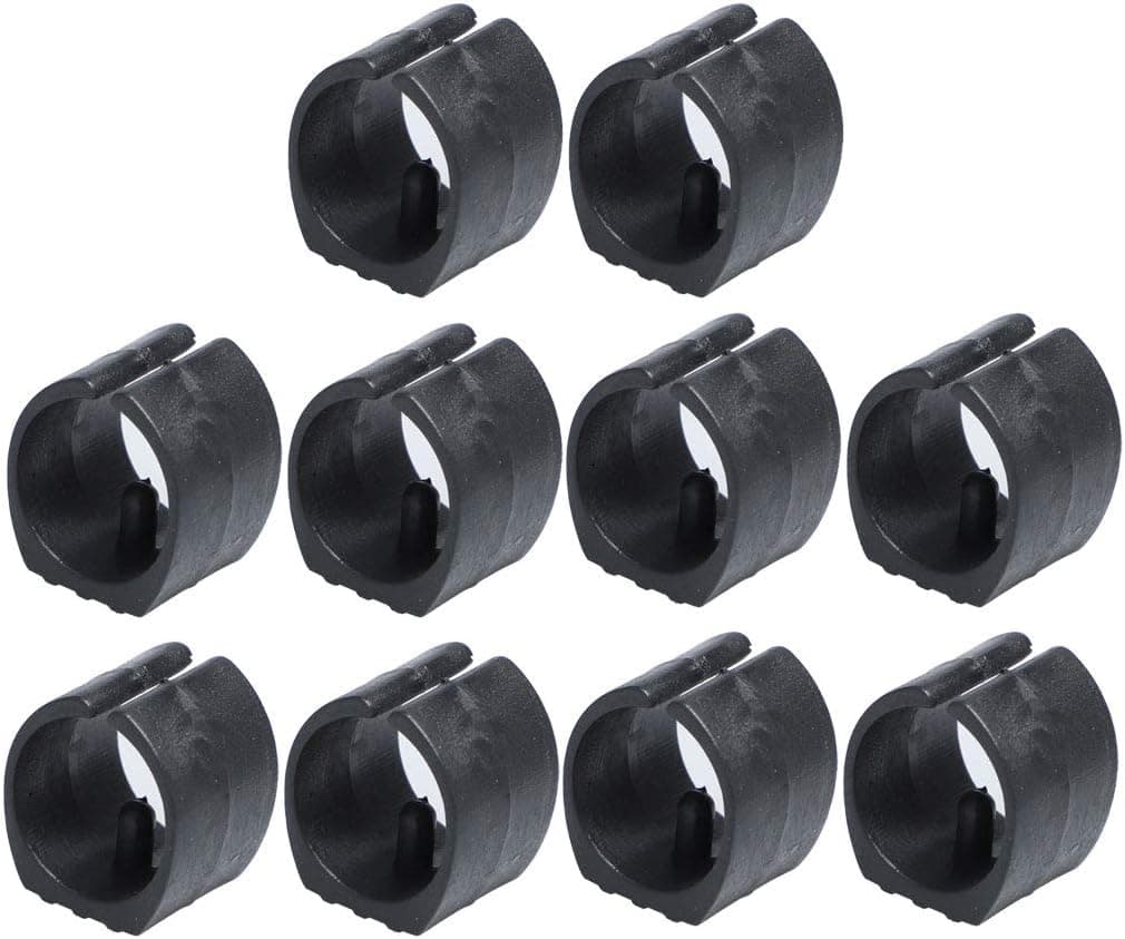 uxcell 10Pcs Breuer Chair Tubing Pipe Foot Round U-Shape Plastic Caps 20mm Dia