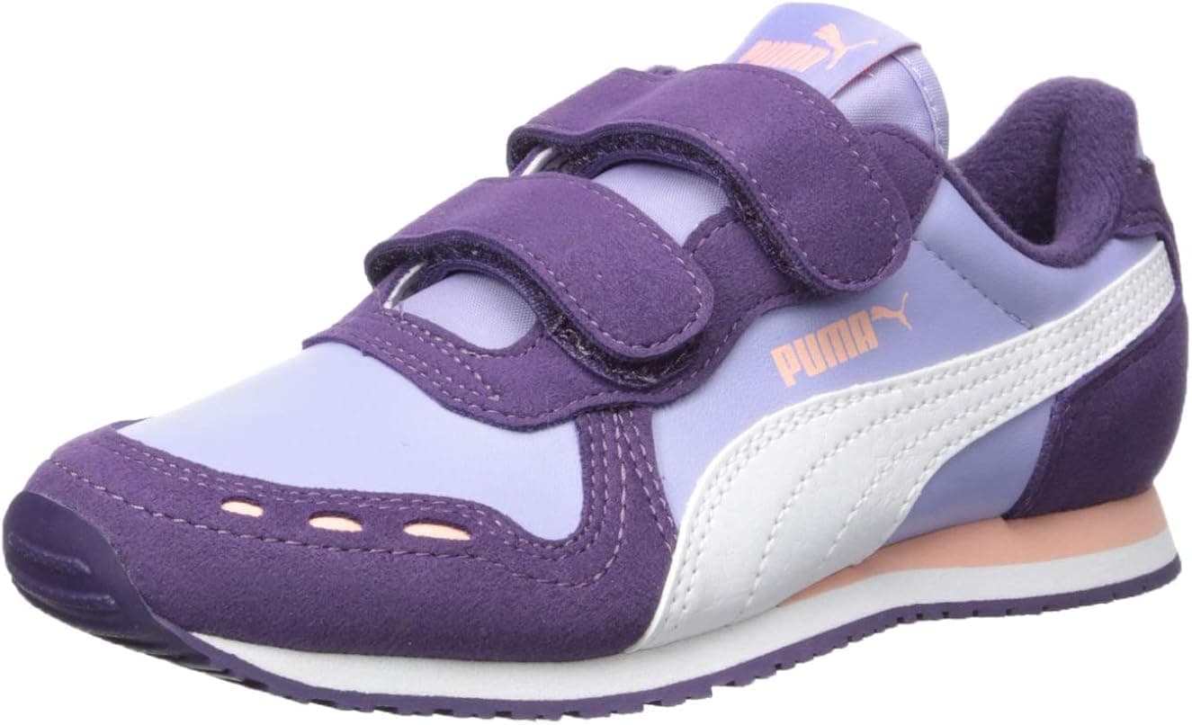 PUMA Baby-Girl's Carson Hook and Loop Sneaker, Nrgy Rose-Silver, 8 M US Toddler