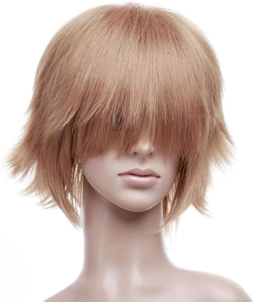 Short Blonde Anime Cosplay Costume Wig