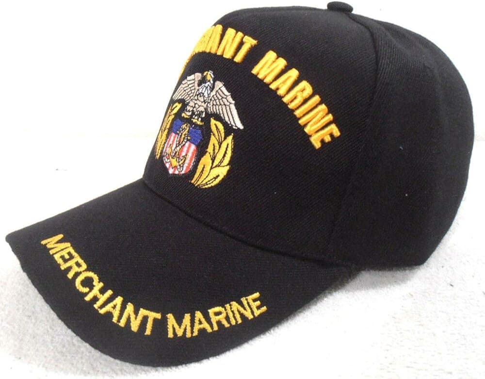 Sudopo Premium Ball Cap U.S. Merchant Marine HAT Black Military