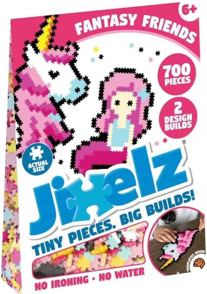 Jixelz 700 Piece Set Fantasy Friends Pixelated Puzzle Art for Children, Suitable for Boys & Girls Aged 6 Years and Above