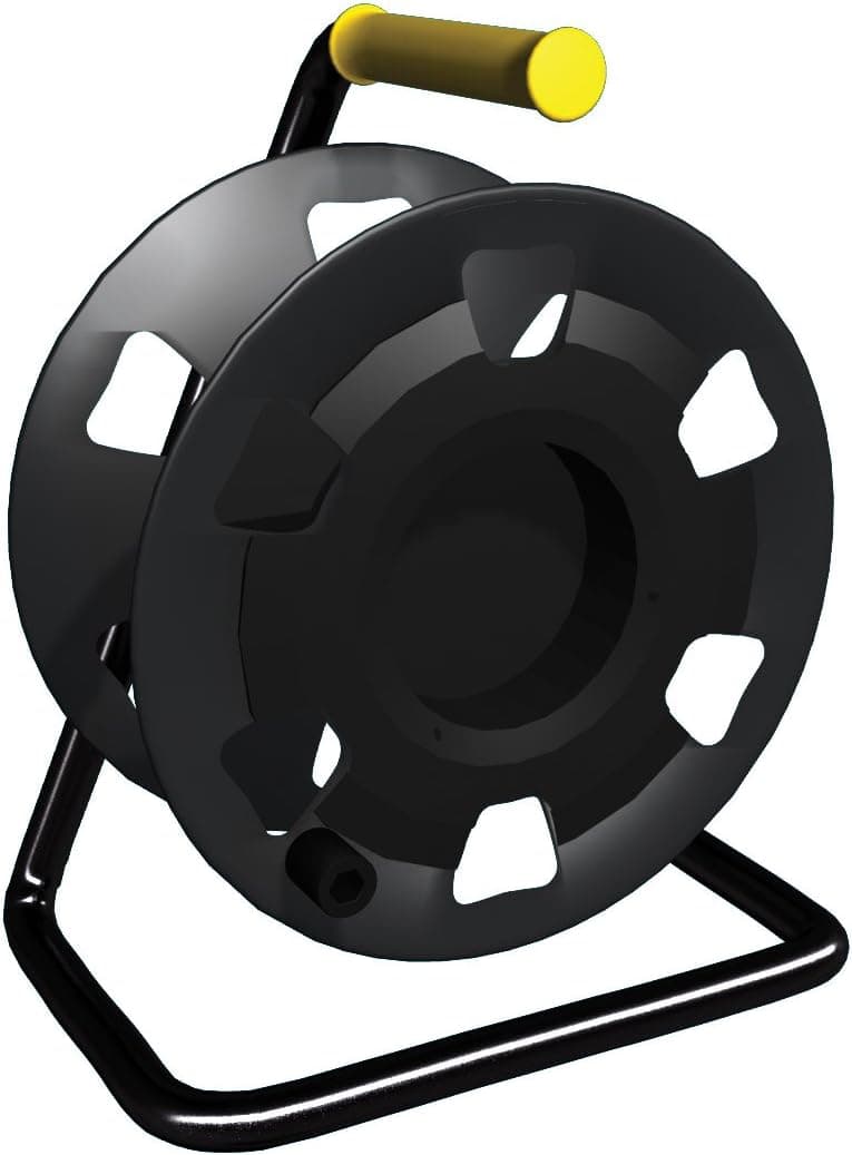 Stanley 33955 Portable Cord Reel with Metal Stand, Black
