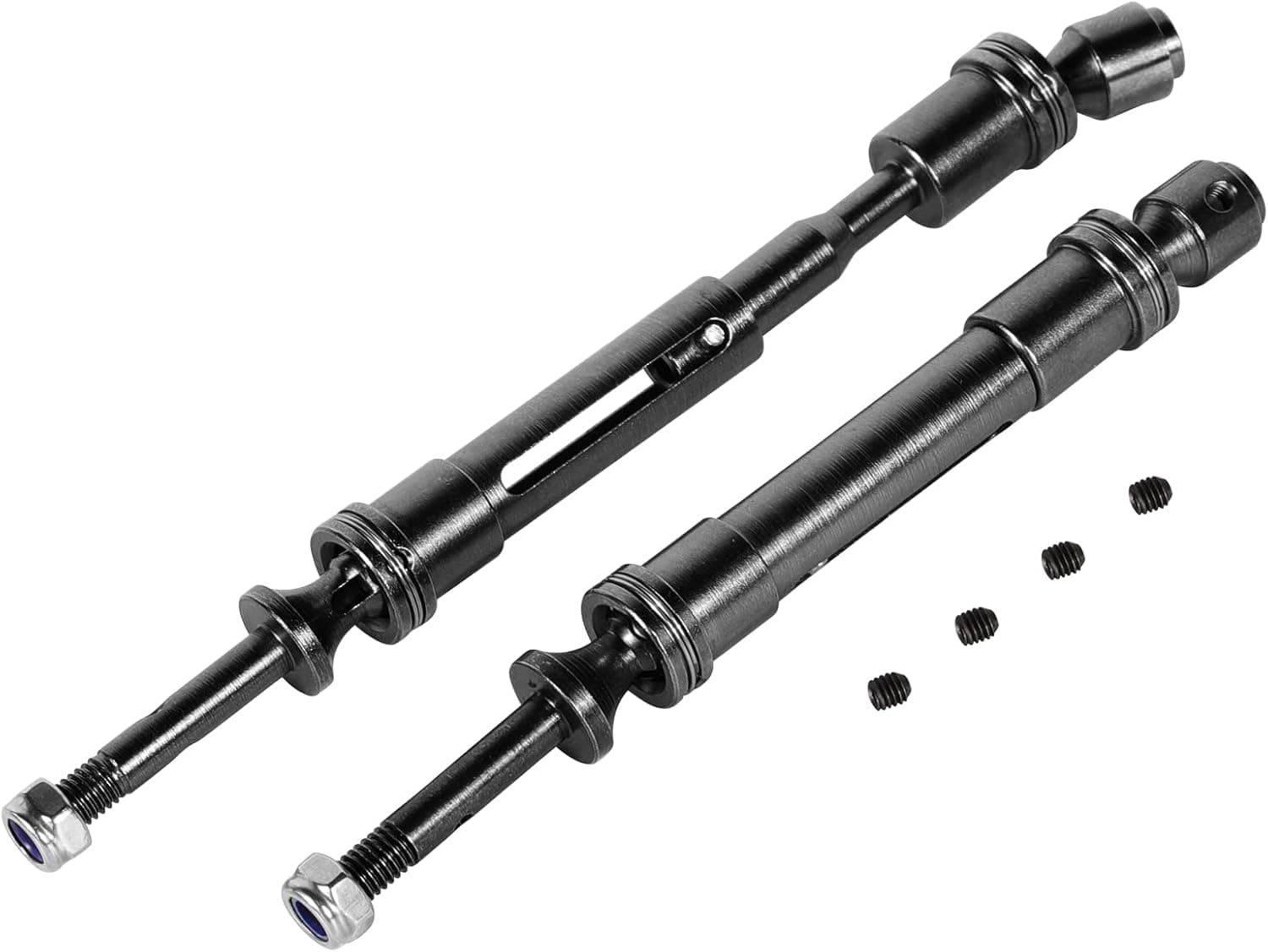 WEISHUJI Steel Rear Drive Shaft CVD for 1/10 Traxxas Slash Platinum/Ultimate/VXL 4x4 2WD/Hoss VXL 4X4 2WD/Rustler VXL 4X4 2WD/Stampede VXL 4X4 4WD 2WD RC Car,Replace 6852(Rear Axle,Gray)