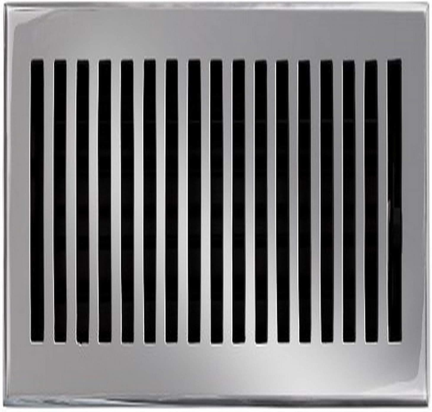 Brass Elegans 116D PWT Solid Cast Brass Contemporary 4-Inch by 10-Inch Floor Register, Pewter Finish Model