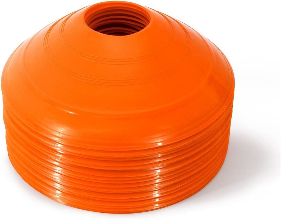 Soccer Disc Cones Mini Agility Cones Orange,Field Markers Football Training Drill Equipment 20pc Set for Cone Drills,Sports & Kids 7.7"?