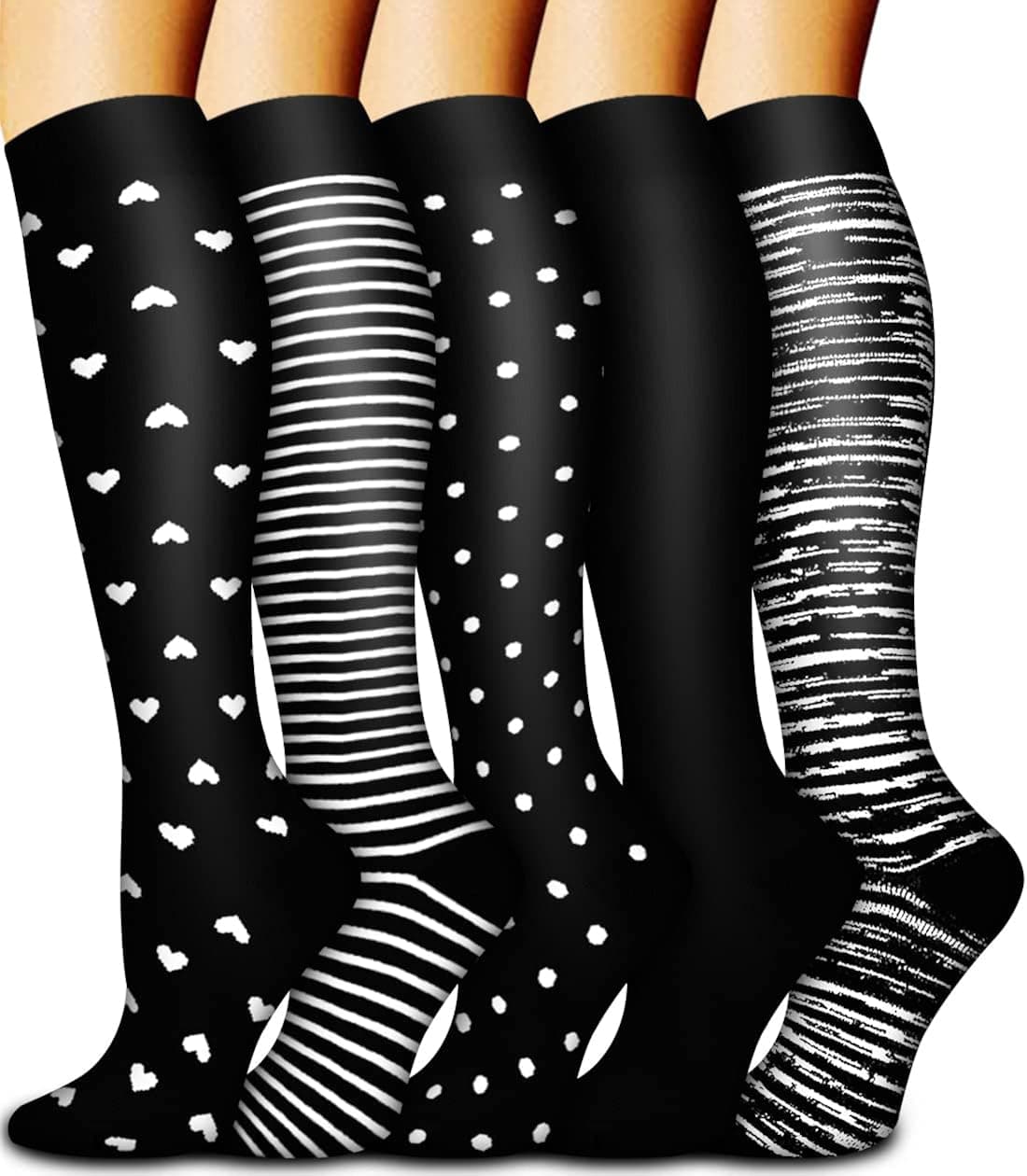 Bluemaple Copper Compression Socks Women & Men Circulation - Best for Running,Nursing,Hiking,Flight&Travel