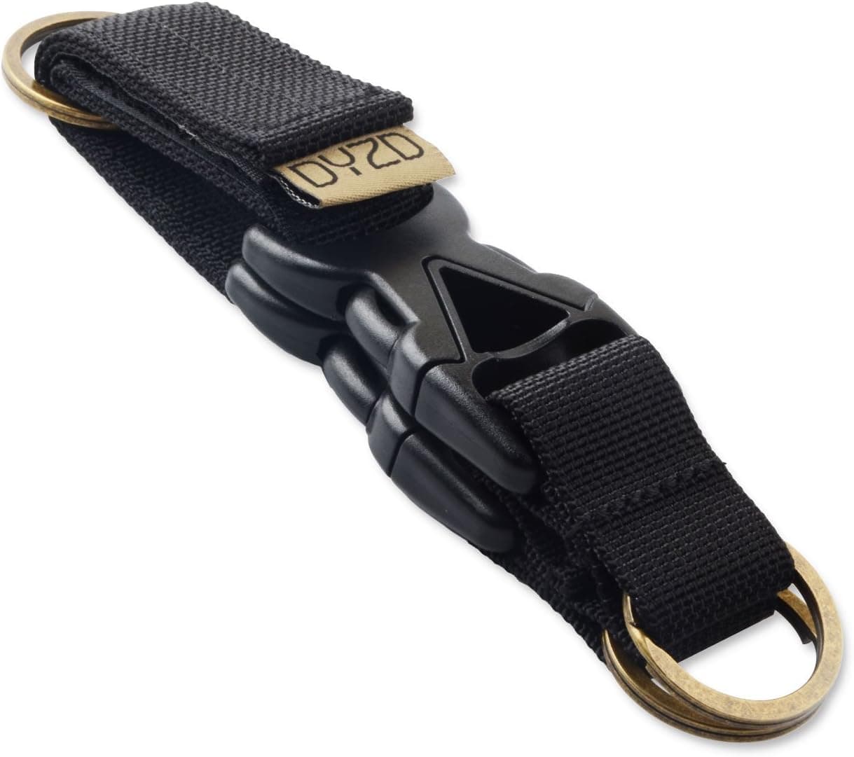 DYZD Tactical Gear Clip Key Chain 100% Nylon Webbing Tactical Key Holder Best for Outdoor Keeper Pouch Keyring (Pack of 1 Black)