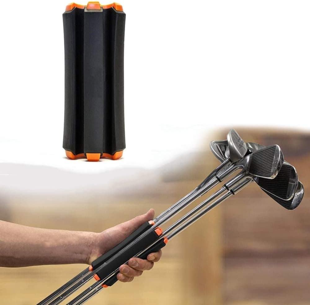 PKKJ Silo Golf Club Carrier, Golf Club Rack, Golf Club Holder, Fixed Support, Fixed Clip, Organizer - Holds Up to 6 Clubs