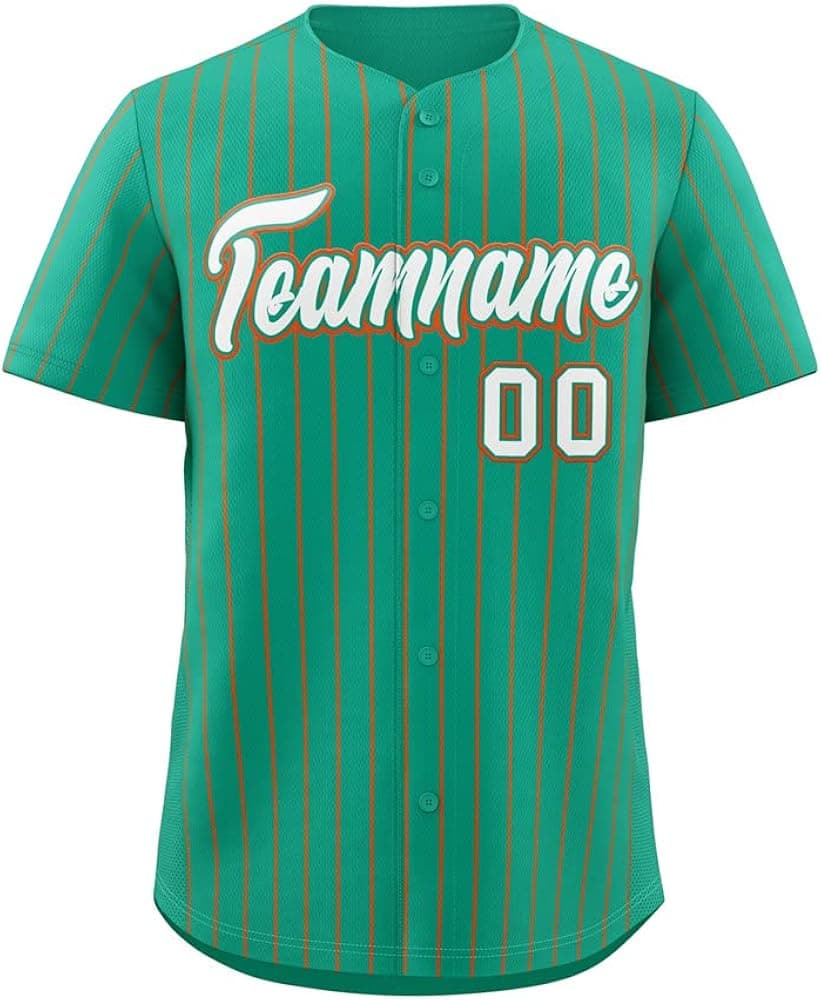 Custom Baseball Jersey Hip Hop Stripe Button Down Shirts Personalized Stitched Name & Number for Adult/Youth
