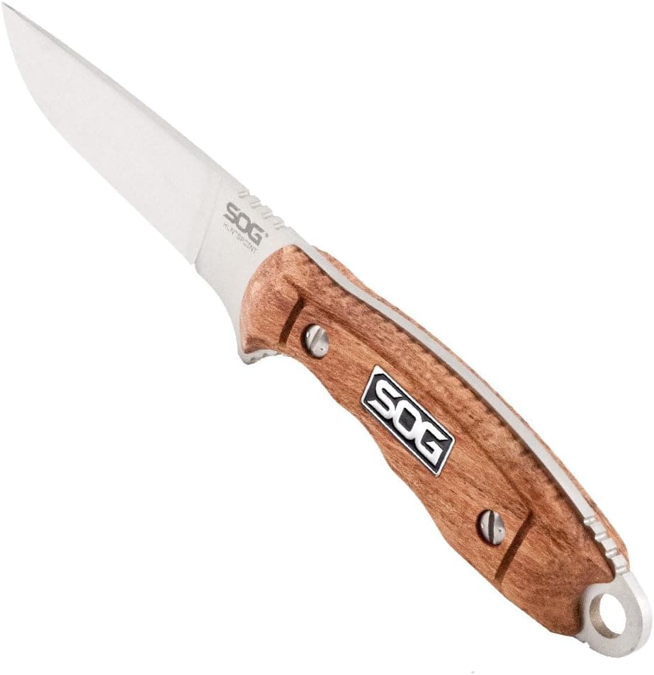 SOG Specialty Knives & Tools HT022L-CP HuntsPoint Boning Knife with Straight Edge 3.6-Inch AUS-8 Steel Blade and Rosewood Wood Handle, Satin Finish