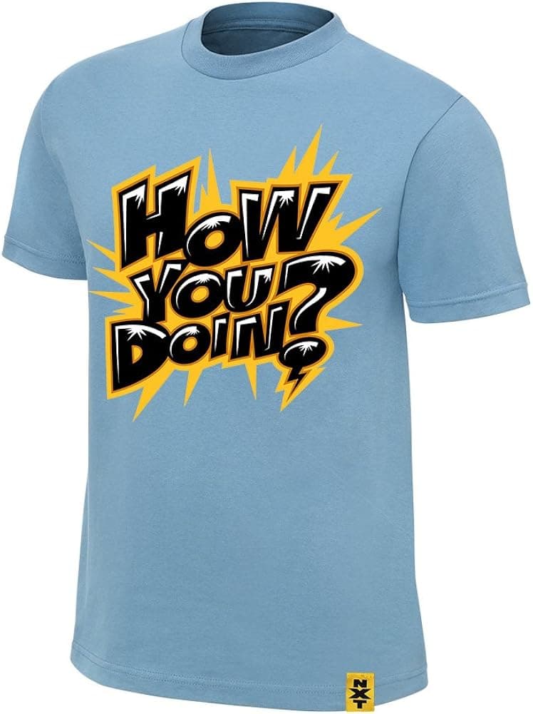 Official WWE Authentic Mens Enzo and Cassady How You Doin? T-Shirt X-Large Blue
