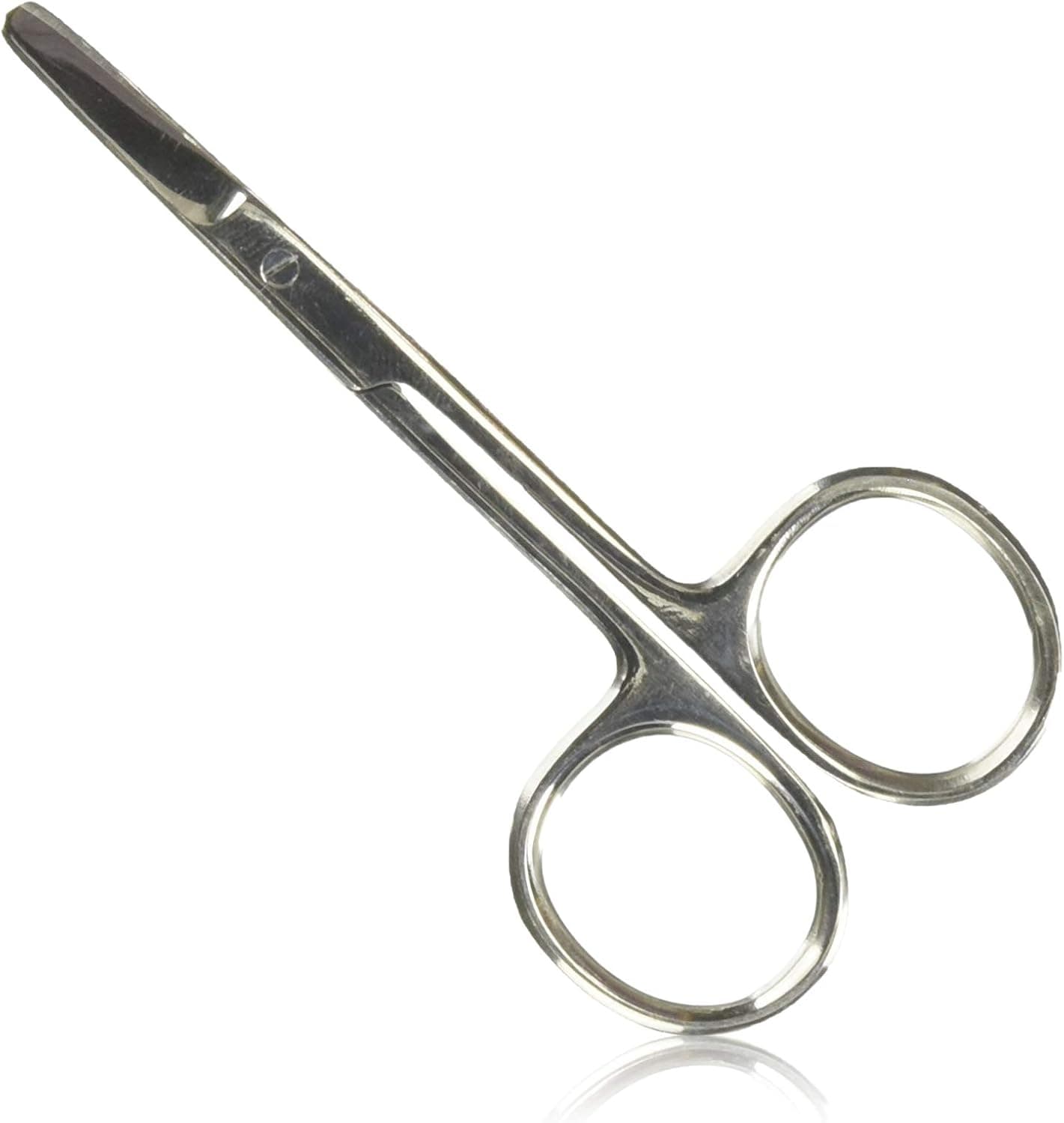 Bulk Buy: Lot of 3 Manicare Baby Scissors 3.5" Straight - Regular Rings - Stainless Steel - Blunt Round Ends