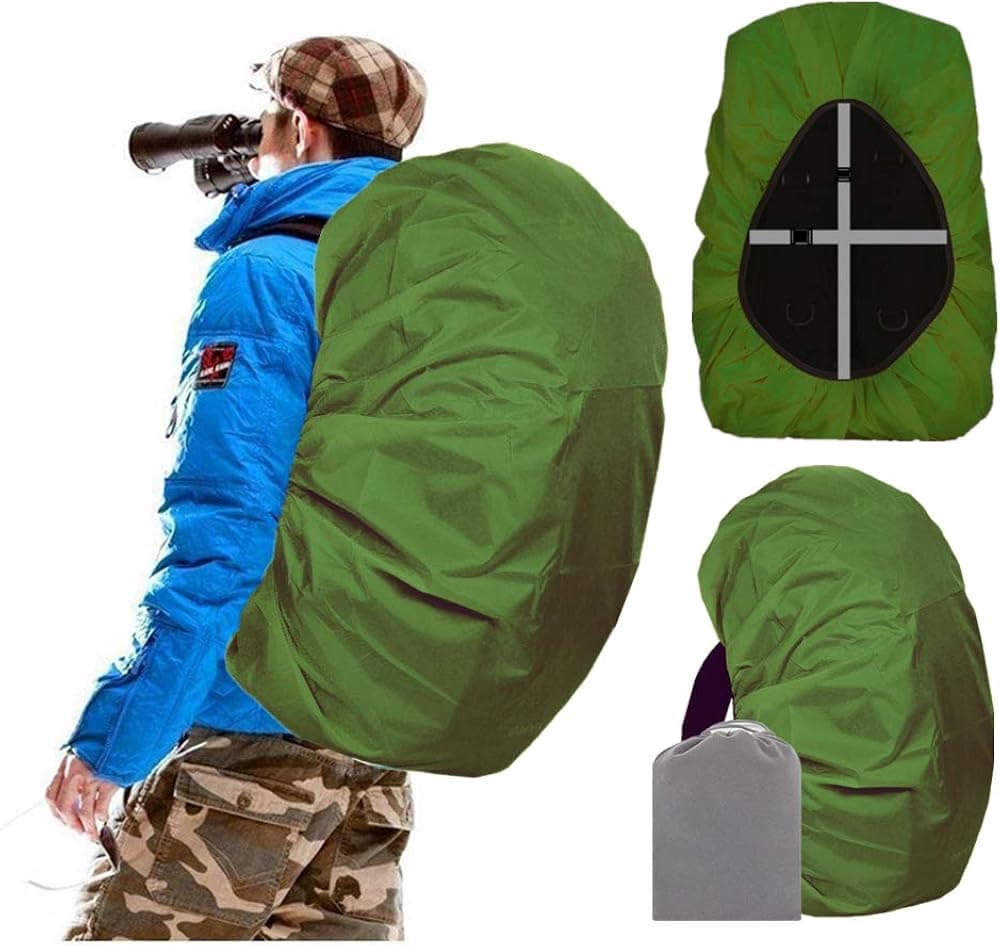 Joy Walker Waterproof Backpack Rain Cover for (15-90L), Upgraded Anti-Slip Cross Buckle Straps, Triple Strengthened Layers for Hiking Camping Traveling