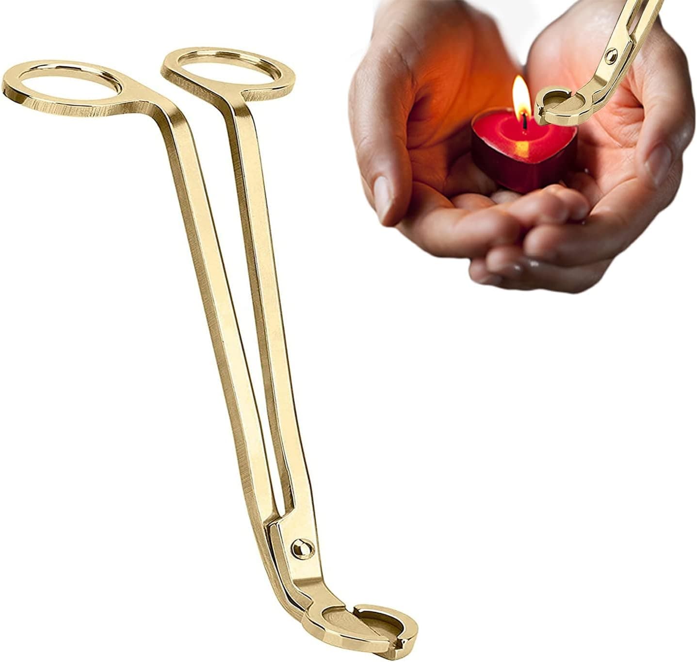 Jaxbo Candle Wick Trimmer, Wick Cutter Wick Scissors for Allow Cleaner Burn and Prevent Soot Buildup (K Gold)