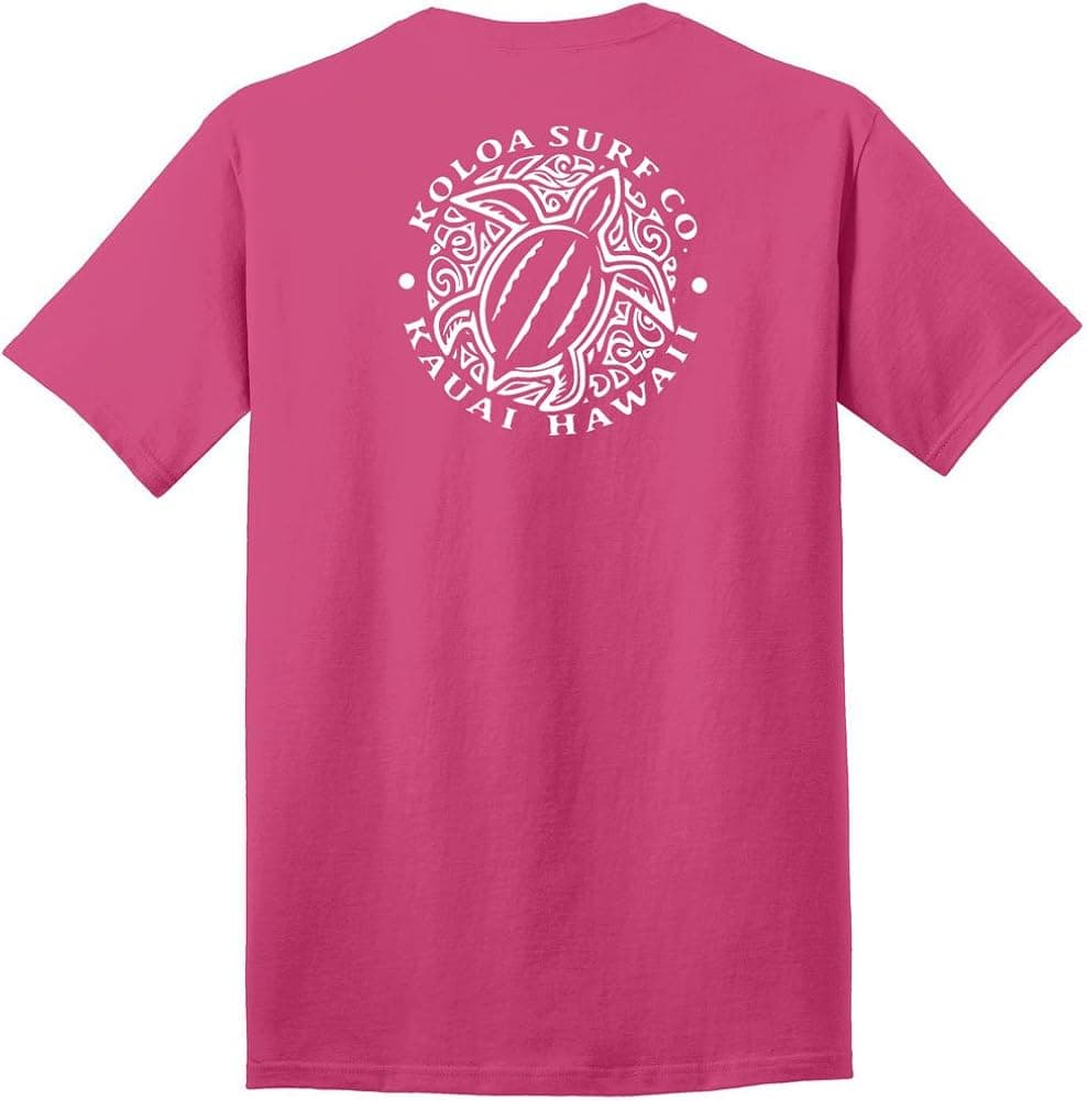 Koloa Surf Hawaiian Honu Turtle Logo Cotton T-Shirts in Regular, Big and Tall
