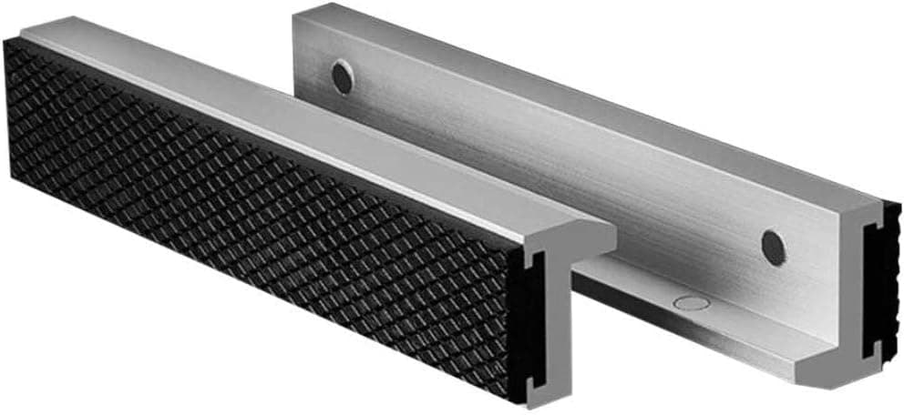 Universal Vise Jaw, 1Pair 3-6Inch Aluminum Alloy Rubber Soft Vice Jaws with 4 Drawer Type Strong Magnet Blocks,non-slip, for Any Metal Vice
