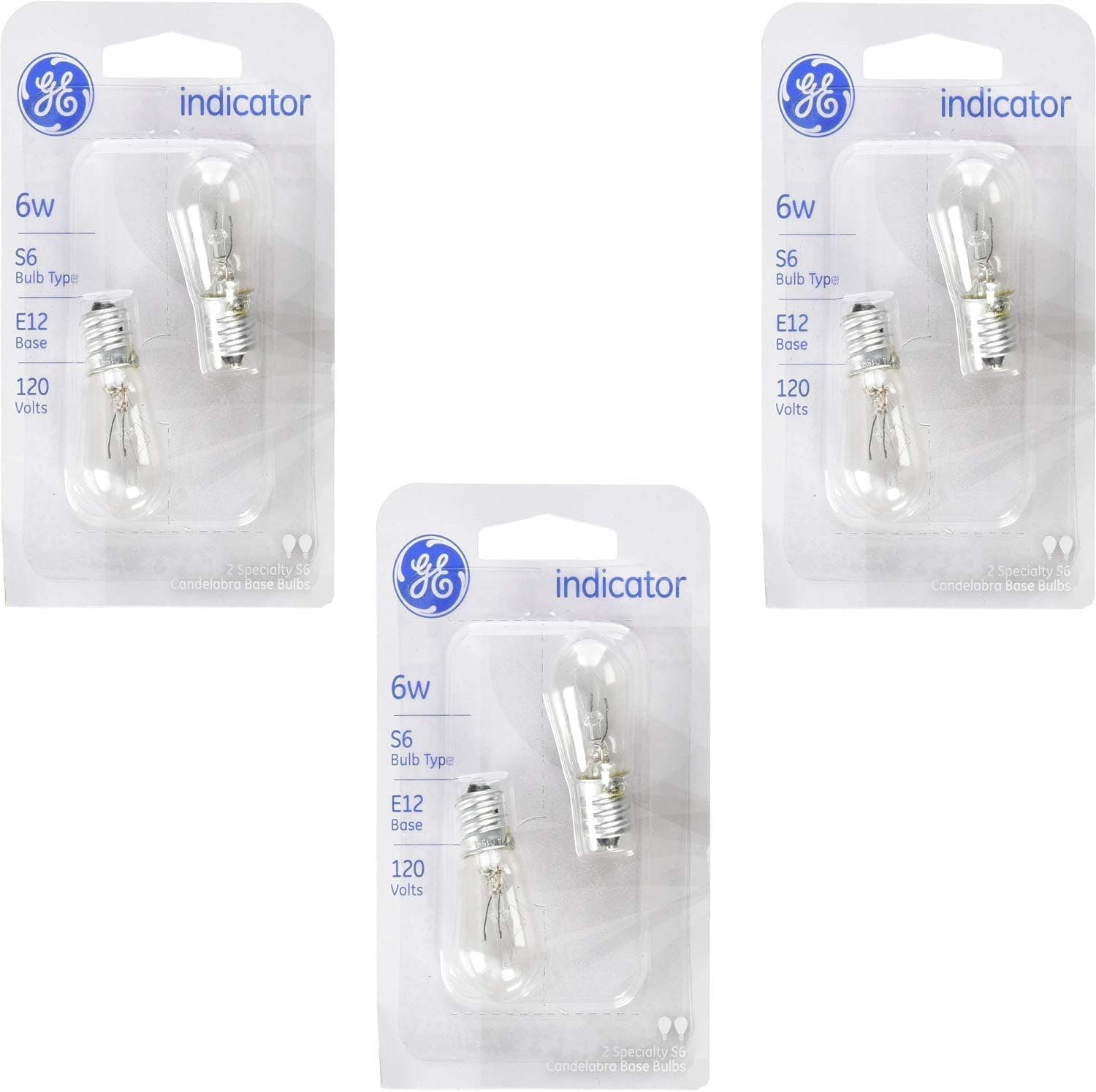 GE Lighting 15820 6-Watt Indicator Light S6 (6 Pack)