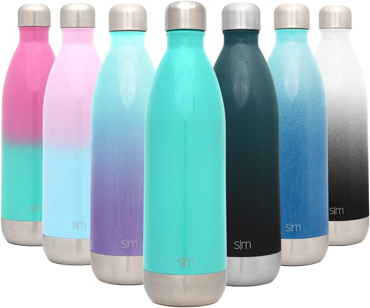 Simple Modern 34 Ounce Wave Water Bottle - Stainless Steel Liter Double Wall Vacuum Insulated Leakproof -Oasis, Wave Water Bottle - Discontinued